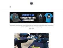 Tablet Screenshot of ozarkmountainscreenprinting.com